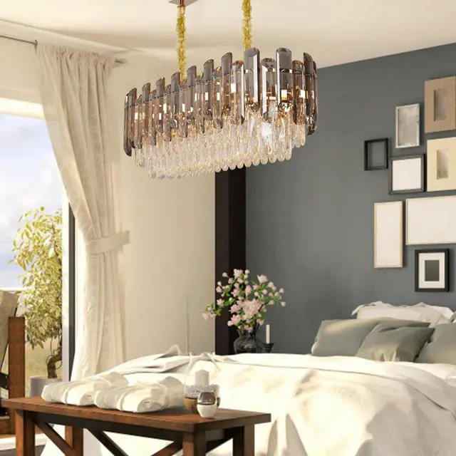 Alt view image 3 of 7 - Modern Crystal Chandelier, Luxury Ceiling Light for Bedroom, Hallway, Bar, Kitchen, Bathroom