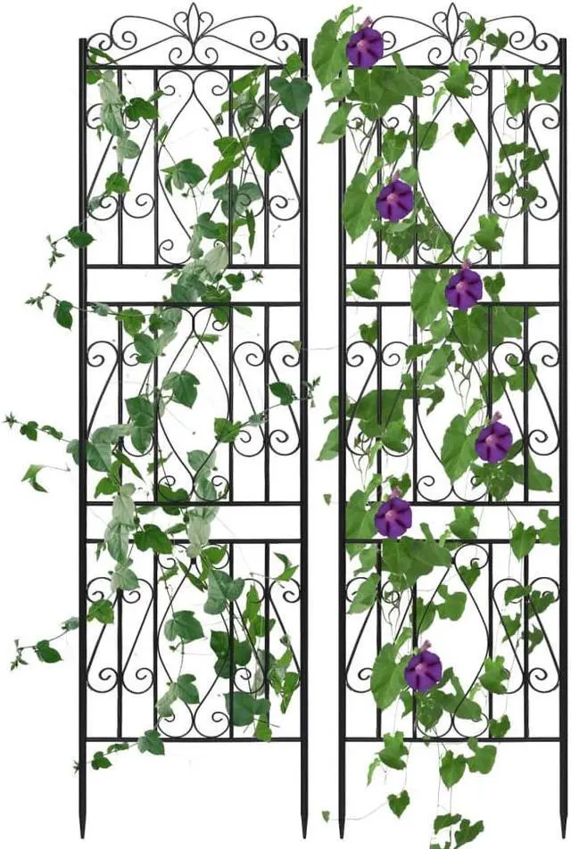 Main image of 6 Panels Rustproof Garden Trellis for Climbing Plants,  71.6'' High Metal Climbing Plants Fencing Barrier, Heavy Duty  Garden Outdoor Indoor Potted Plant Support Stand