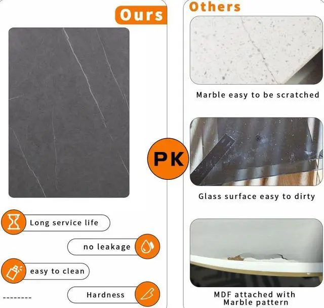 Alt view image 6 of 7 - Modern Sintered Stone Extra long Console Table  Narrow Black Sofa Table Entryway Storage Table Luxuery Bar Table Hallway Accent Table Black