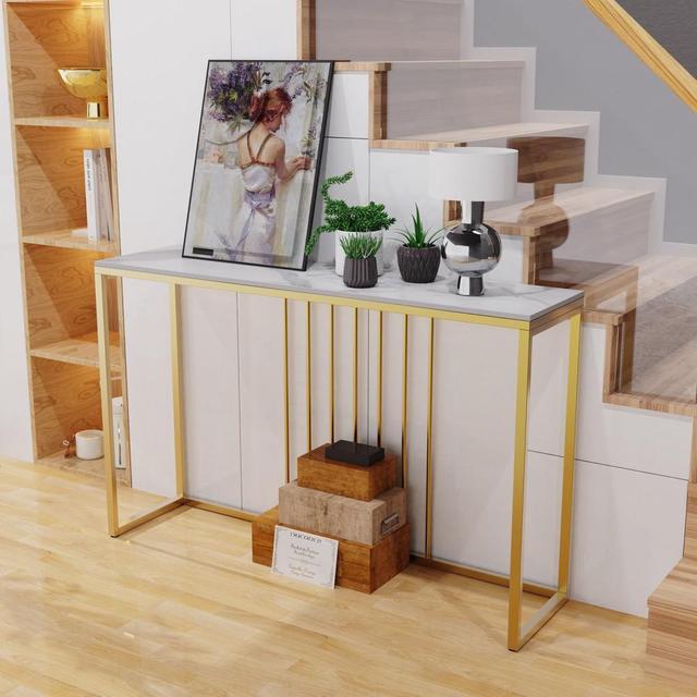 Extra long deals gold console table