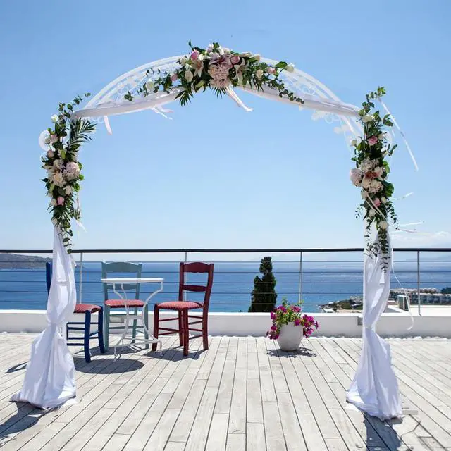 Alt view image 2 of 7 - Large Outdoor Indoor Wedding Arch Stand Wedding Ceremony White Arch Stand