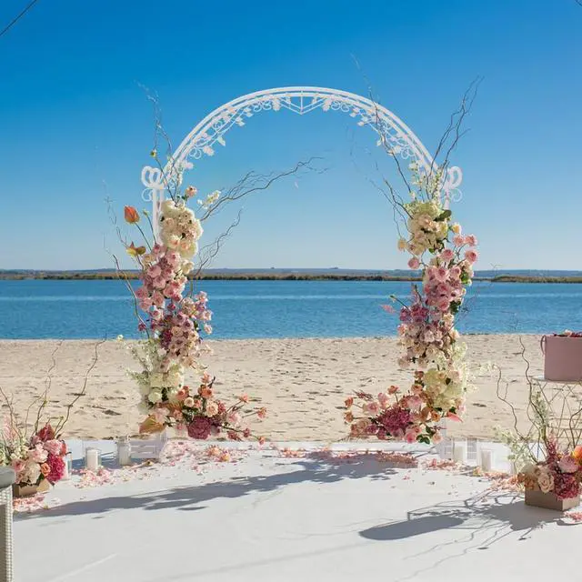Alt view image 3 of 7 - Large Outdoor Indoor Wedding Arch Stand Wedding Ceremony White Arch Stand