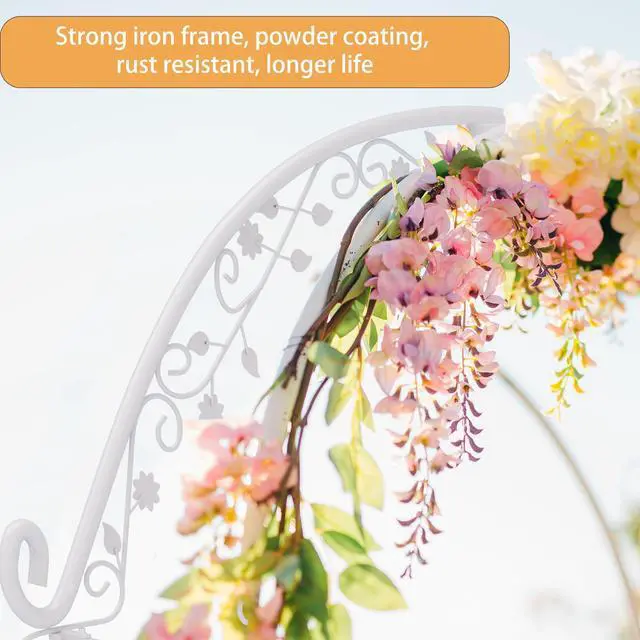 Alt view image 6 of 7 - Large Outdoor Indoor Wedding Arch Stand Wedding Ceremony White Arch Stand