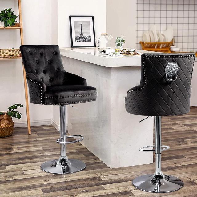 Grey knocker back online bar stools