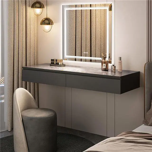 Alt view image 4 of 7 - Square Anti-Fog Illuminated LED Bathroom Mirror Dual Hanging Touch Sensor Makeup Vanity Mirror