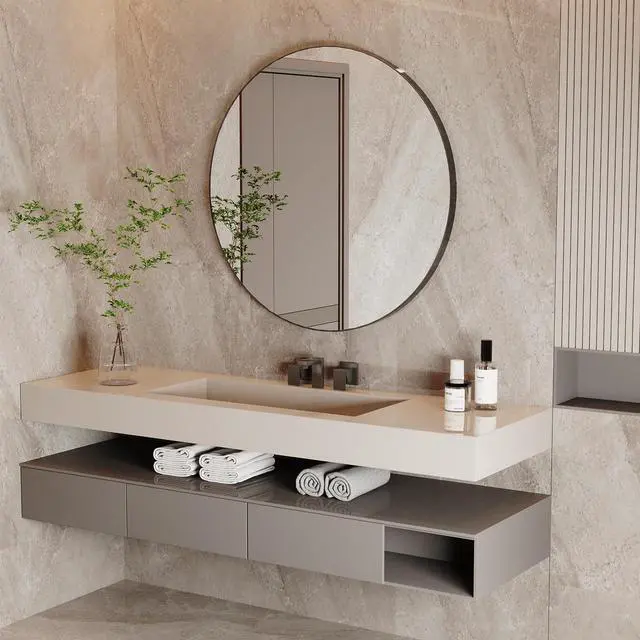 Alt view image 2 of 7 - Minimalist Style Black Aluminum Framed Bathroom Mirror Wall Mounted Vanity Mirror