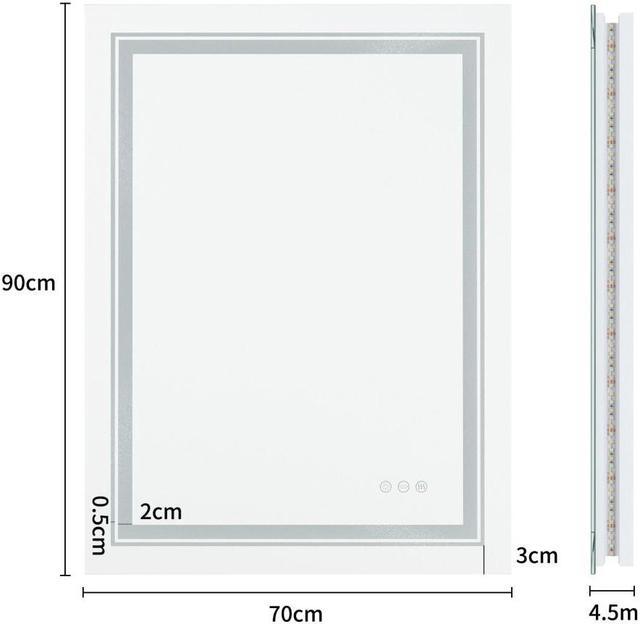 Alt view image 6 of 7 - Premium Illuminated LED Bathroom Mirror Beauty Makeup Mirror 6500K