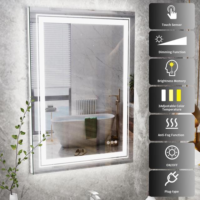 Alt view image 5 of 7 - Premium Illuminated LED Bathroom Mirror Beauty Makeup Mirror 6500K