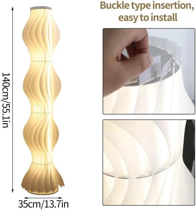 Alt view image 7 of 7 - UNHO Skirt Floor Lamp Adjustable Brightness LED Energy Saving  Floor Lamp Atmosphere Pleated Stand Night Light Decor