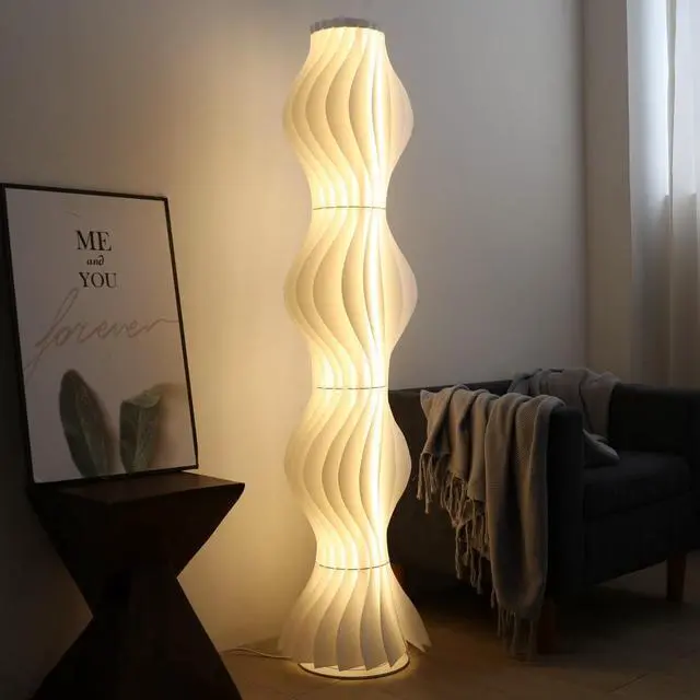 Alt view image 4 of 7 - UNHO Skirt Floor Lamp Adjustable Brightness LED Energy Saving  Floor Lamp Atmosphere Pleated Stand Night Light Decor