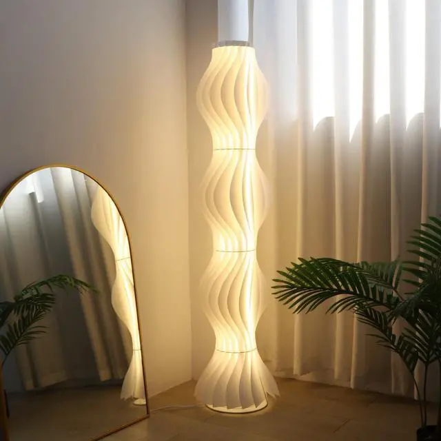 Alt view image 6 of 7 - UNHO Skirt Floor Lamp Adjustable Brightness LED Energy Saving  Floor Lamp Atmosphere Pleated Stand Night Light Decor