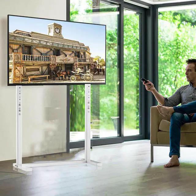 Alt view image 2 of 7 - Universal TV Stand Height Adjustable TV Mount, Heavy Duty TV Mount Stand for TV Bench Compatible with 32-100 inch Flat Panel LED LCD Screens
