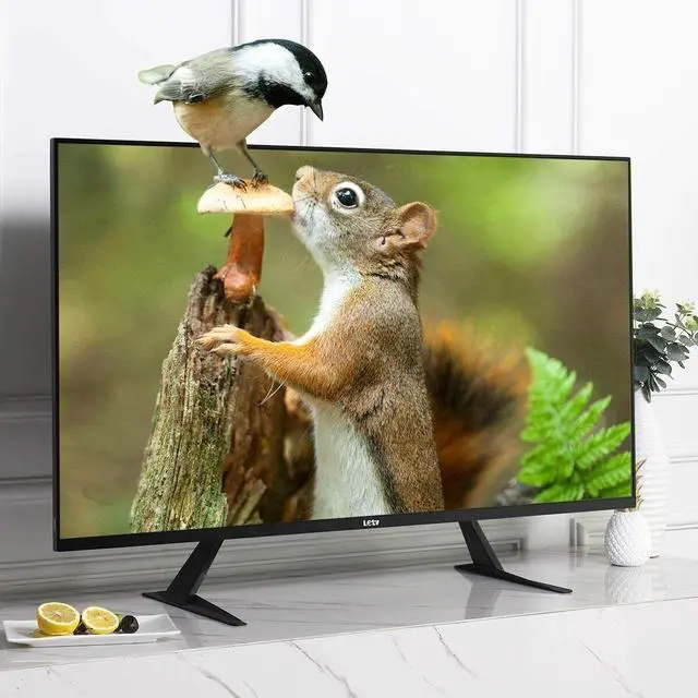 Alt view image 2 of 7 - Heavy Duty Universal Tiltable Desktop TV LCD  Stand Flat Screen TV L Shape Base Bracket VESA up to 600*400