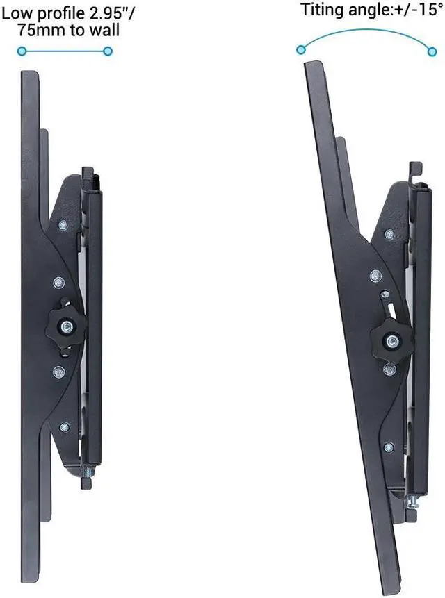 Alt view image 6 of 7 - Extra Large Slim Adjustable Tilt TV Wall Mounted Bracket for 32-75 Inch LED LCD Flat Screen