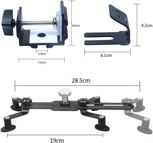 Alt view image 7 of 7 - Foldable Desk Tablet Holder 360 Degree Rotation Tablet Mount Adjustable Height  for 7-10" iPad  Laptop