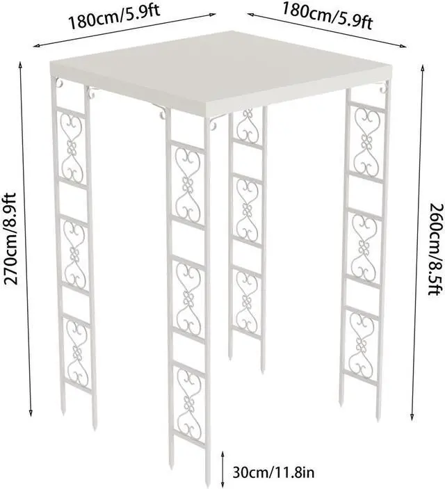 Alt view image 7 of 7 - Outdoor Garden Pergola Gazebo Wedding Party Tent Shelter Sun Shade