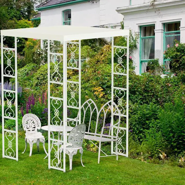 Alt view image 5 of 7 - Outdoor Garden Pergola Gazebo Wedding Party Tent Shelter Sun Shade