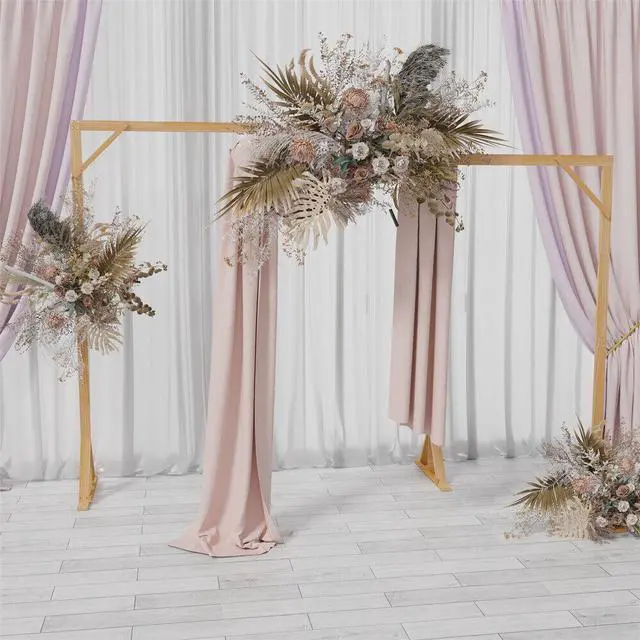 Alt view image 4 of 7 - 2 Pack Rustic Wooden Wedding Arch Stand Holiday Festive Proposal Backdrop Archway Dec