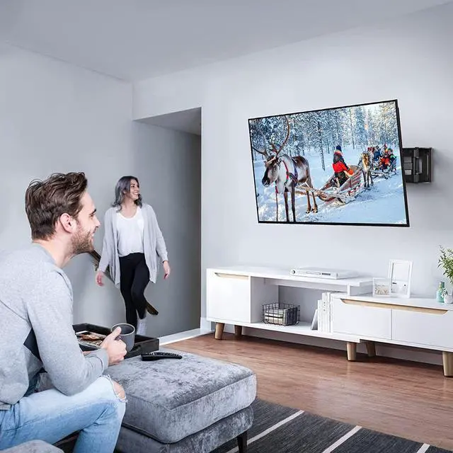 Alt view image 3 of 7 - Full Motion TV Wall Mount Bracket For 32" to 65" LED LCD Plasma Flat Screen Monitors Tilt Swivel