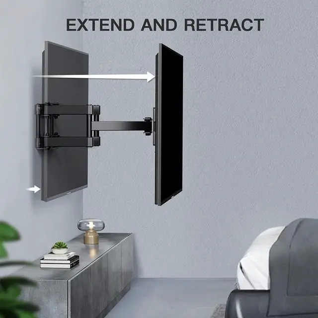 Alt view image 5 of 7 - Full Motion TV Wall Mount Bracket For 32" to 65" LED LCD Plasma Flat Screen Monitors Tilt Swivel