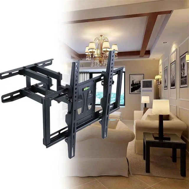 Alt view image 3 of 7 - Heavy Duty Full Motion Swivel Double Arm Wall Mount TV Bracket 26'' to 55" Hang