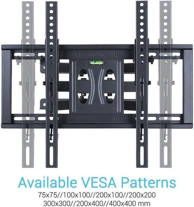 Alt view image 4 of 7 - Heavy Duty Full Motion Swivel Double Arm Wall Mount TV Bracket 26'' to 55" Hang