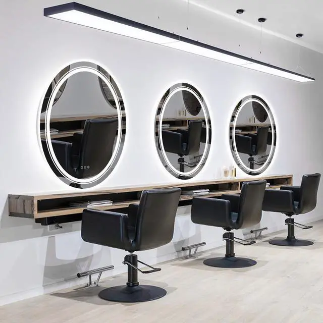 Alt view image 4 of 7 - Jumbo Oval  LED Backlit Light Bathroom Mirror Antifog  Wall Mount Dimmable Makeup Mirror