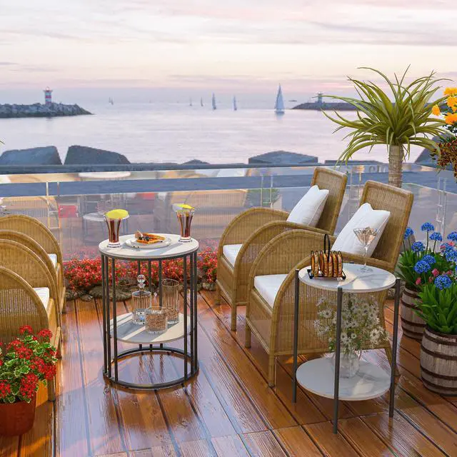 Alt view image 4 of 7 - Charming  Marble Round Side Table Gold End Table Modern  Accent Coffee Table Black