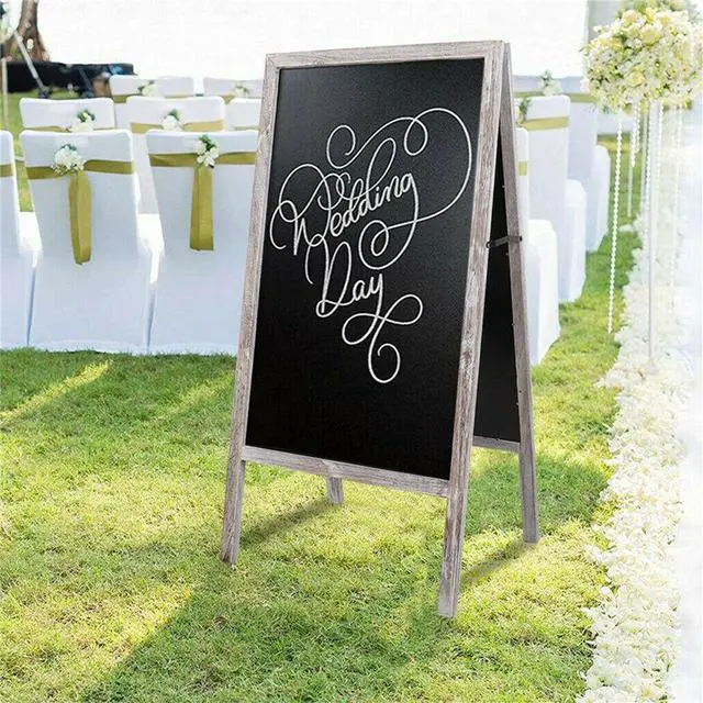 Main image of Heavy Duty A-Frame Magnetic Chalkboard Sidewalk Sign Sandwich Board for Business
