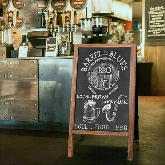 Alt view image 2 of 7 - Heavy Duty A-Frame Magnetic Chalkboard Sidewalk Sign  Sandwich Board for Business