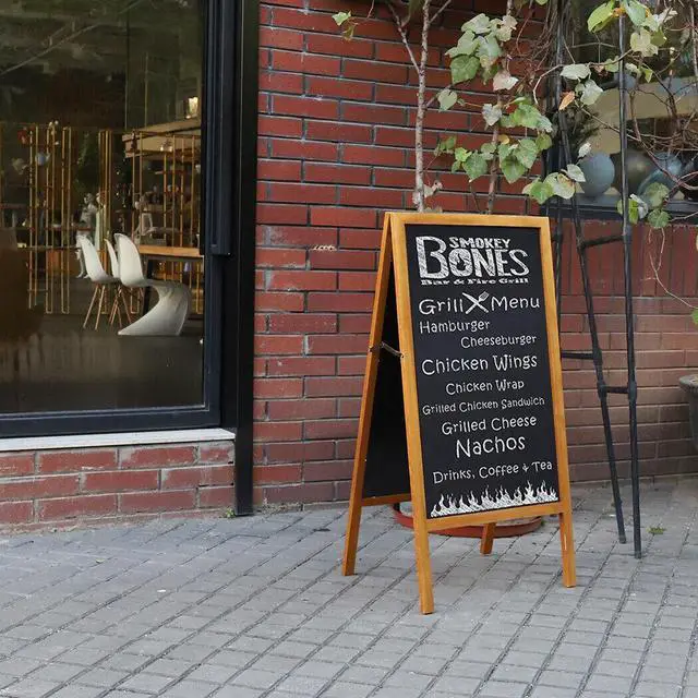 Main image of Heavy Duty A-Frame Magnetic Chalkboard Sidewalk Sign  Sandwich Board for Business