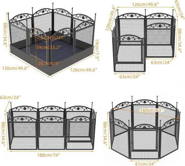 Alt view image 7 of 7 - XXL Safety Dog Whelping Pen Cage Box Pet Birth Kennel w Waterproof Soft Fertility Mat