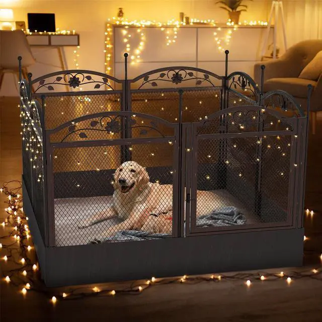 Main image of XXL Safety Dog Whelping Pen Cage Box Pet Birth Kennel w Waterproof Soft Fertility Mat