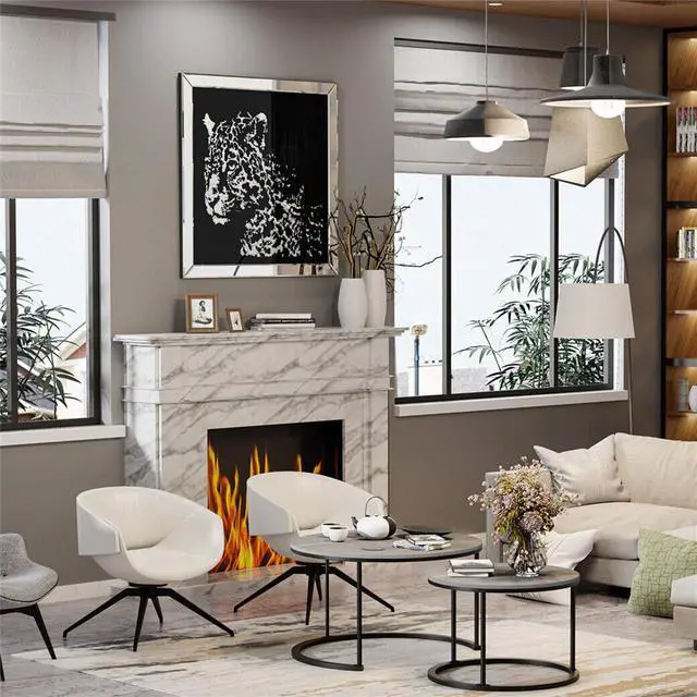 Alt view image 4 of 7 - 3D Diamond Leopard Pattern Wall Art Crystal Mirror Glass Hanging Mirror Art Painting Decor