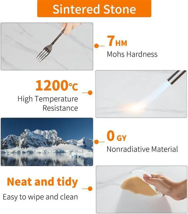 Alt view image 4 of 7 - 2-Tier Strong Marble Crescent Console Table White Sintered Stone-top Semi-Circle Entrance Hall Table