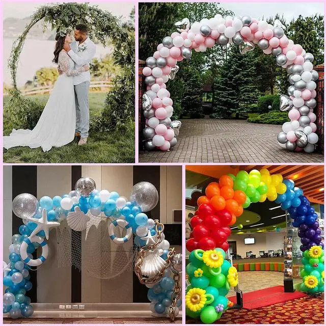 Alt view image 4 of 7 - Metal Wedding Arch Background Stand Round Balloon Arch Backdrop for Party Decor"