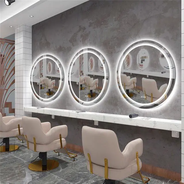 Alt view image 3 of 7 - 32 Inch Backlit Bathroom Mirror Round Dimmable 3 Colors Smart Anti-Fog Mirrors with Light MemoryLarge Wall Mounted LED Vanity Mirror