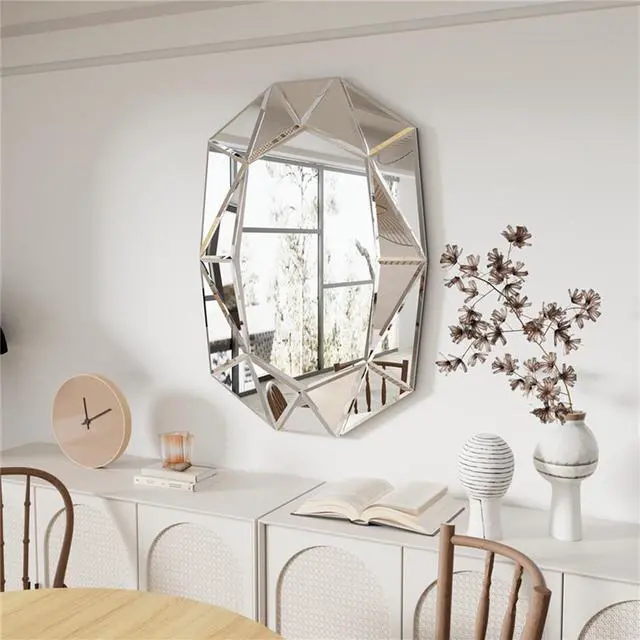 Alt view image 3 of 7 - Stereoscopic Wall Decorative Mirror Sophisticated Over Fireplace Accent Mirror Bathroom Mirror