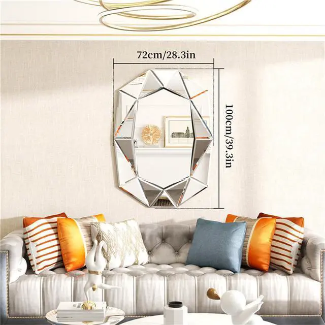 Alt view image 7 of 7 - Stereoscopic Wall Decorative Mirror Sophisticated Over Fireplace Accent Mirror Bathroom Mirror