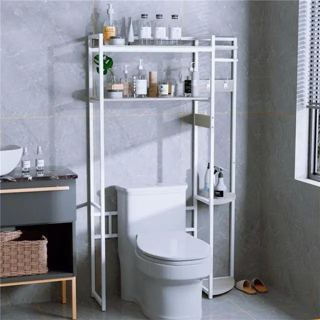Alt view image 3 of 7 - UNHO Over Toilet/Washing Machine Storage Rack Organizer Shelf Unit Bathroom Laundry