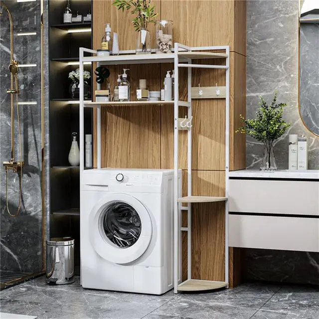 Alt view image 2 of 7 - UNHO Over Toilet/Washing Machine Storage Rack Organizer Shelf Unit Bathroom Laundry