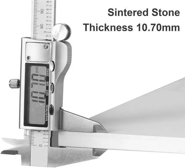 Alt view image 7 of 7 - UNHO Dining Table White Gray Sintered Stone Table Metal Table Legs Kitchen Dining Room Living Room Modern Bentley White Non-slip Mat Rectangle 120x70x76cm