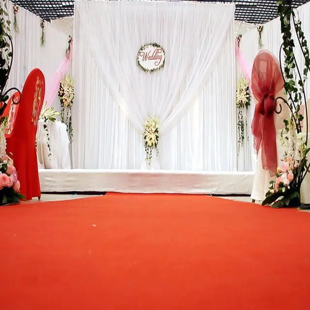 Alt view image 2 of 7 - UNHO Elegant Crafts White Backdrop Curtain 20ftx10ft with Rod Pocket for Wedding Photography, Event Parties, and Stage Decoration
