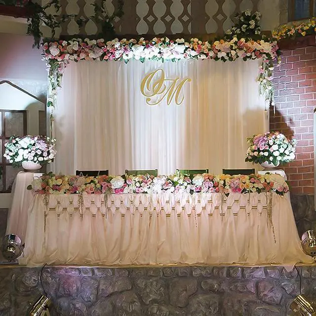 Alt view image 4 of 7 - UNHO Elegant Crafts White Backdrop Curtain 20ftx10ft with Rod Pocket for Wedding Photography, Event Parties, and Stage Decoration