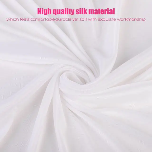 Alt view image 6 of 7 - UNHO Elegant Crafts White Backdrop Curtain 20ftx10ft with Rod Pocket for Wedding Photography, Event Parties, and Stage Decoration