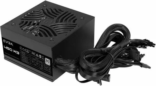 Alt view image 2 of 13 - EVGA 450 W3 Power Supply,80 PLUS Certification,450W power supply,White,100-W3-0450-K1
