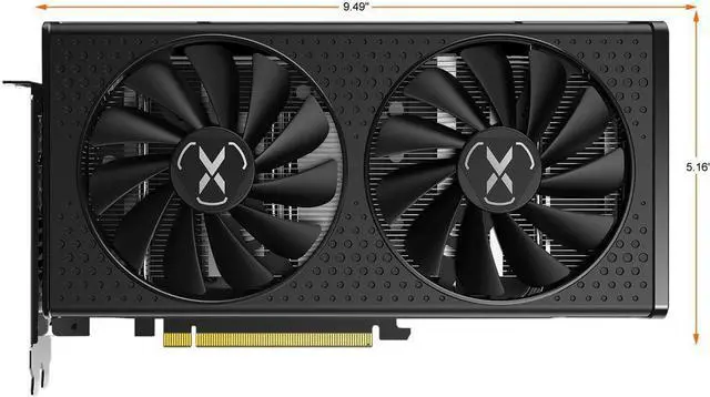 Alt view image 4 of 8 - XFX SPEEDSTER SWFT210 Radeon RX 6600 XT 8GB GDDR6 PCI Express 4.0 Core Gaming Graphics Card, AMD RDNA 2 RX-66XT8DFDQ