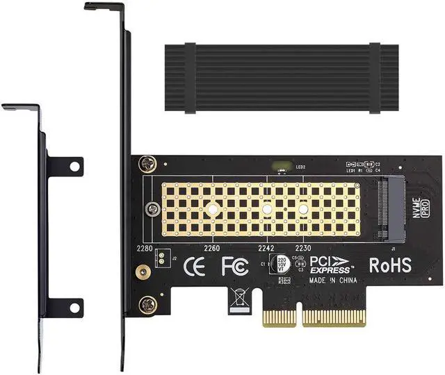 Main image of M.2 NVME to PCIe 3.0 x4 Adapter with Aluminum Heatsink Solution