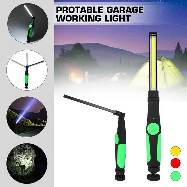 Main image of Protable Garage Working Light Multifunction Rechargeable COB LED Slim Work Light Lamp Flashlight Worklight Outdoor - Red