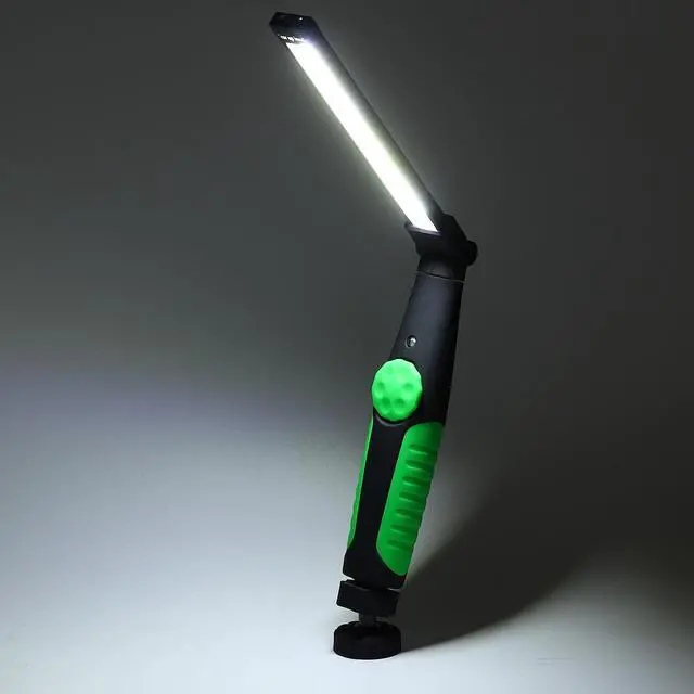 Alt view image 6 of 7 - Protable Garage Working Light Multifunction Rechargeable COB LED Slim Work Light Lamp Flashlight Worklight Outdoor - Green